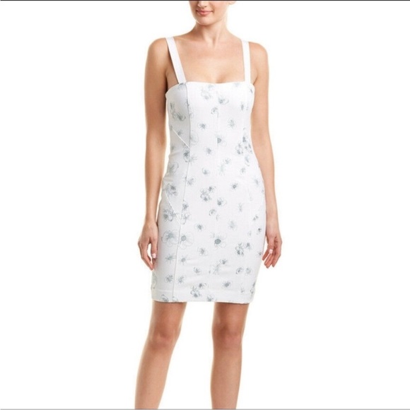 Cinq A Sept Silas Sheath White Embroidered Dress Sz 6 Party Cocktail Wedding - Picture 1 of 14